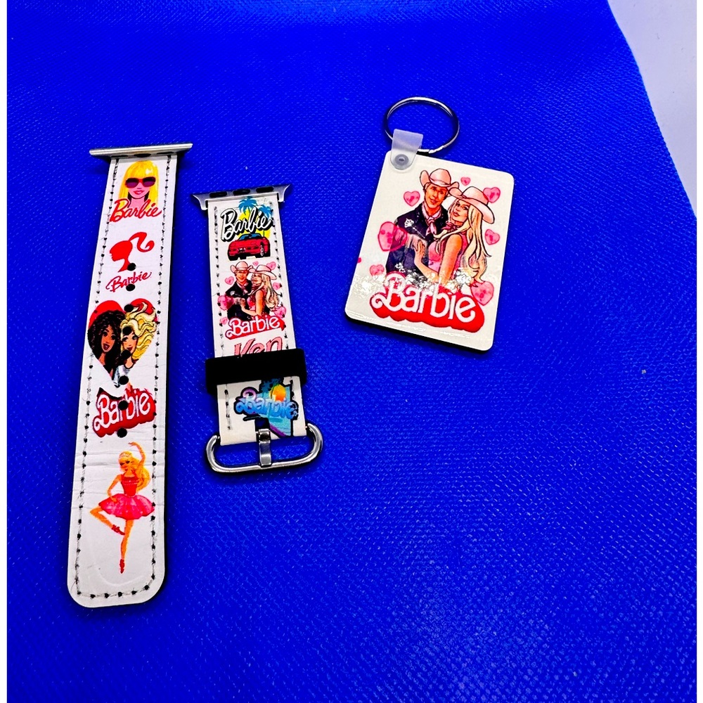 Barbie watch band and keychain